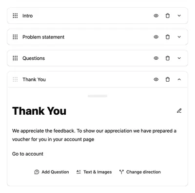Success pages